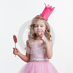 Candy princess girl in crown