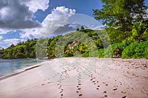 Beautiful exotic Anse Intendance beach on Mahe island, Seychelles photo