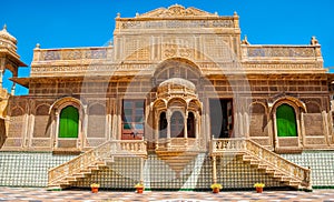 The beautiful exterior of Mandir Palace in Jaisalmer, Rajasthan, India. Jaisalmer is a very popular tourist destination in Rajasth