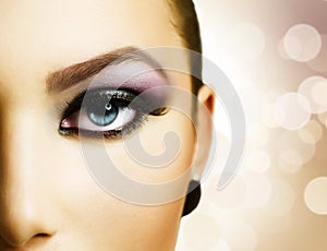 Hermoso ojo productos cosméticos 