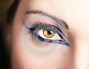 Beautiful Eyes Retro Style Make-up.