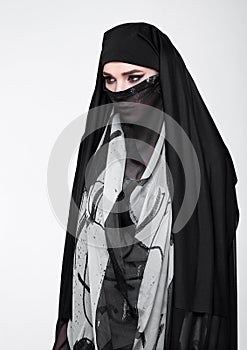 Beautiful eyes woman wearing fashion burka