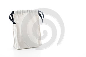 beautiful fabric bag on white