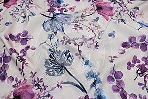 Beautiful fabric with colored patterns