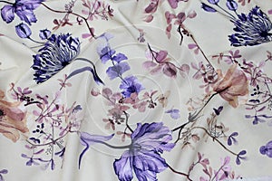 Beautiful fabric with colored patterns