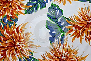 Beautiful fabric with colored patterns