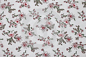 Beautiful fabric with colored patterns