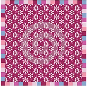 Beautiful fabric with colorful ornamen pattern background photo
