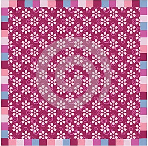 Beautiful fabric with colorful ornamen pattern background