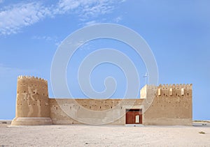 The beautiful facade of Zubarah fort, Qatar