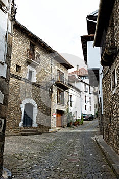 Hecho village in Huesca Aragon Spain. photo