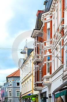 Beautiful facades in the old town of Oldenburg, Germany