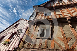 Beautiful facades in vannes, France