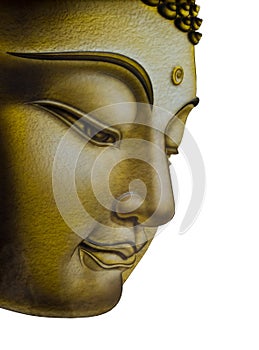 Beautiful face of Buddha image