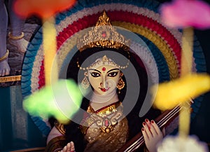 Hindu goddess saraswati,maata saraswati,goddes of knowledge,debi saraswati photo