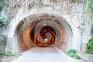 Beautiful face of the old tunnel