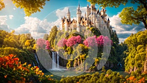 Beautiful fairy tale fantasy castle