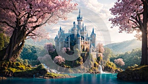 Beautiful fairy tale fantasy castle fantasy