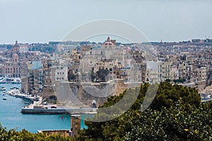 Beautiful fairytale city of Valletta in Malta, the city of the Knights of Malta