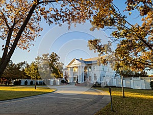 Beautiful fall color view of the Boyd House of Univeristy of Oklahoma photo