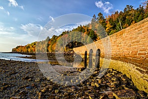 Beautiful fall colors of Acadia National Park in Maine