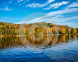 Beautiful fall colors in Algonquin Provincial Park, Ontario, Canada photo
