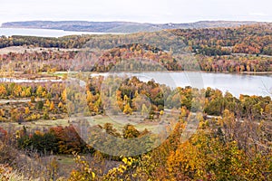 Beautiful fall colors in Traverse City, Michigan