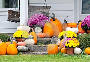 Beautiful fall display at home