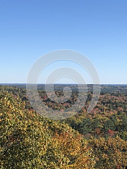 Beautiful Fall view on the mountaintop