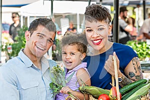 Beautiful Family at Farmers Market