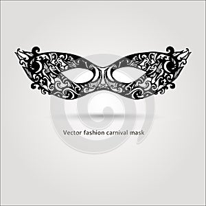 Beautiful fashion carnaval mask. Hand drawn vector photo