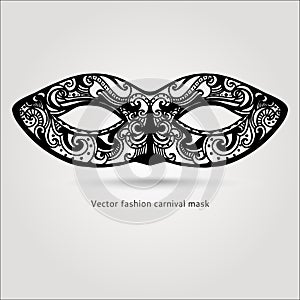 Beautiful fashion carnaval mask. Hand drawn vector photo