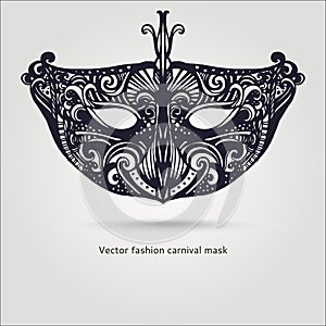 Beautiful fashion carnaval mask. Hand drawn vector photo