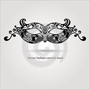 Beautiful fashion carnaval mask. Hand drawn vector photo