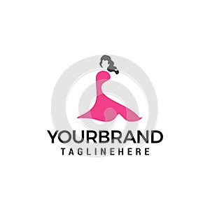 Beautiful fashion woman Logo designs template