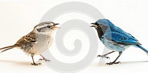 Beautiful feather and wing patterns on a fluffy wild bird perched on a branch of wood.