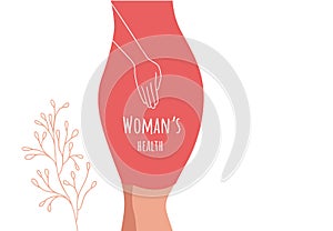 Beautiful female body and women`s hygiene and health concept. Menopause, Urinary incontinence, photo