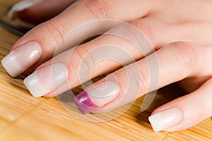 Beautiful female fingernails