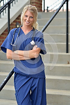 Beautiful female healthcare professional
