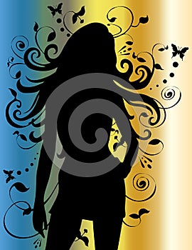 Beautiful Female Lady Silhouette