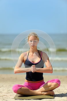 Beautiful female meditation