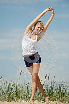 Beautiful female workout