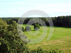 Beautiful field and trees, Latvia