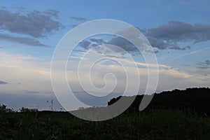 Beautiful fields with clouds