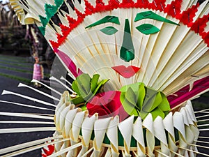 Beautiful figure made out of bamboo leafs for Nyepi Festival