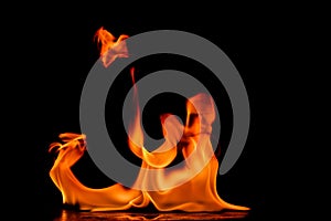 Beautiful fire flames