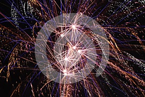 Beautiful fireworks display on New Year\'s Eve