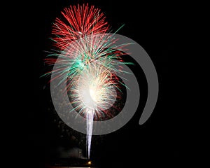 Beautiful fireworks Panama city beach Florida USA