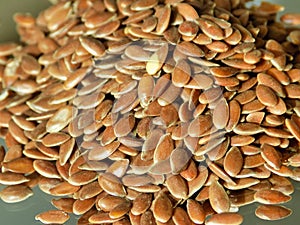 Beautiful flax seed from close up