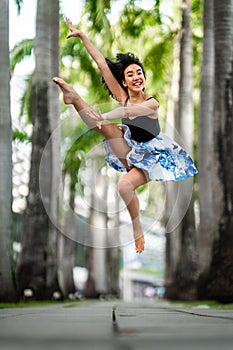 Beautiful Flexible Young Woman Dancing